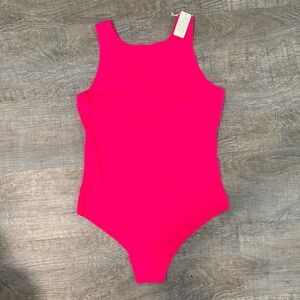 Aerie SMOOTHEZ Racerback Bodysuit Luminous Rose